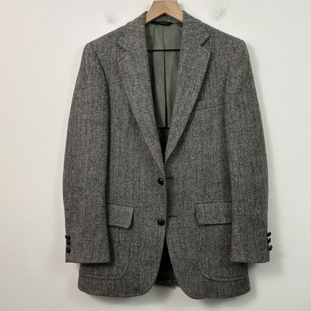 Vintage Harris Tweed Baskin Wool Herringbone Blazer Jacket‎